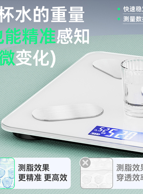 钢化玻璃体脂电子秤宿舍家用称重