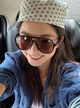 老钱风网红美式ins高级感女士2025年新款显脸小素颜太阳眼镜墨镜