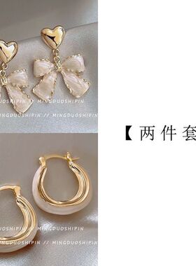 轻奢滴釉耳环小众设计高