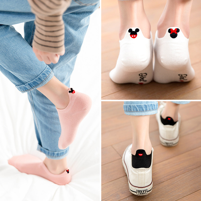 浅口夏季ins潮短筒韩国米奇女短袜 茜格米短袜/打底袜/丝袜/美腿袜