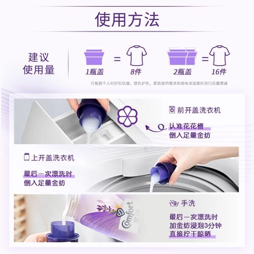 金纺高能护衣精华700g衣服浓缩护型柔顺剂液持久留香【洗衣搭档】 - 图3