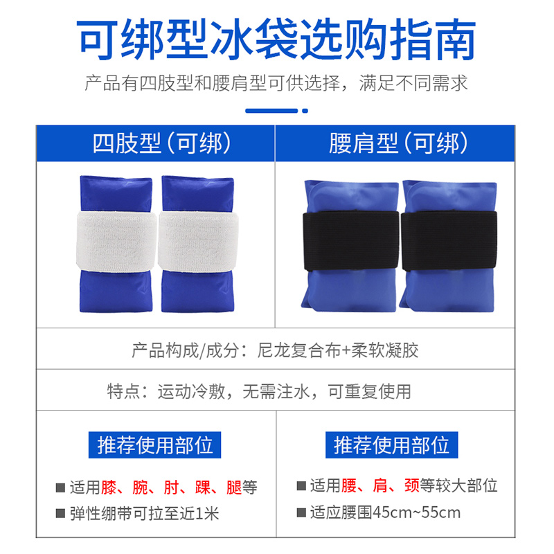 康梦达医用冰袋可绑关节膝盖脚踝运动降温冷敷反复重复使用冰敷袋-图2