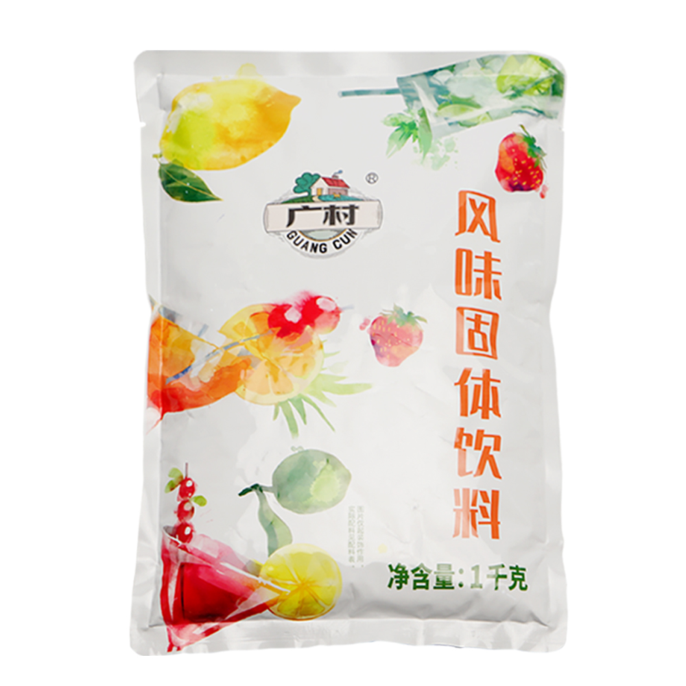 广村普及版果味粉蓝莓草莓果粉速溶冲泡奶茶粉原料奶茶店专用1kg-图3