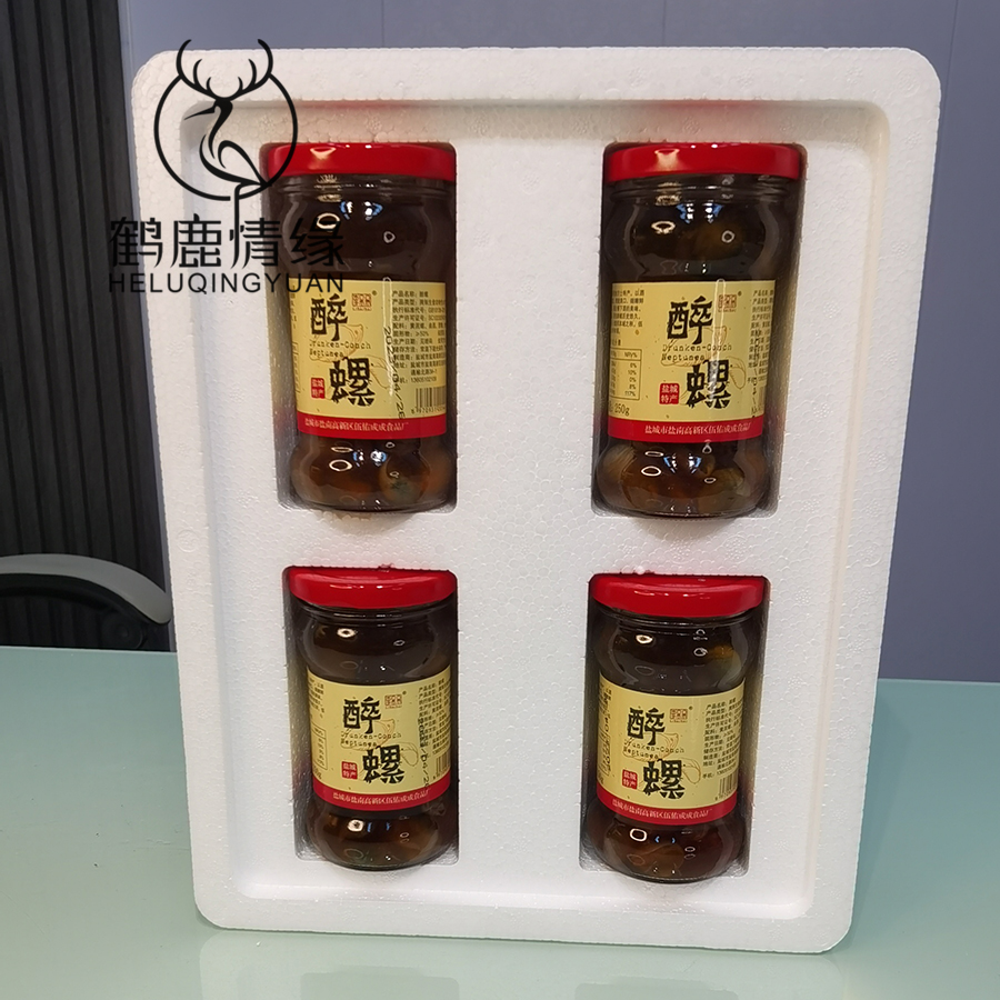 李呆呆精品伍佑醉螺250g×4瓶盐城特产礼盒无沙大个带膏黄泥螺-图2