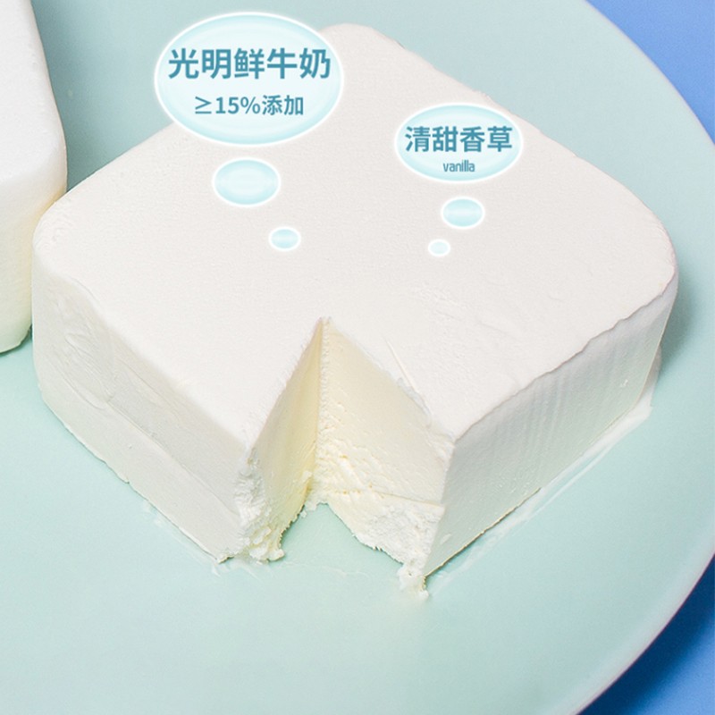 【24盒整箱】光明冰砖香草味冰淇淋白雪中砖115g 冷饮雪糕冰激淋 - 图3