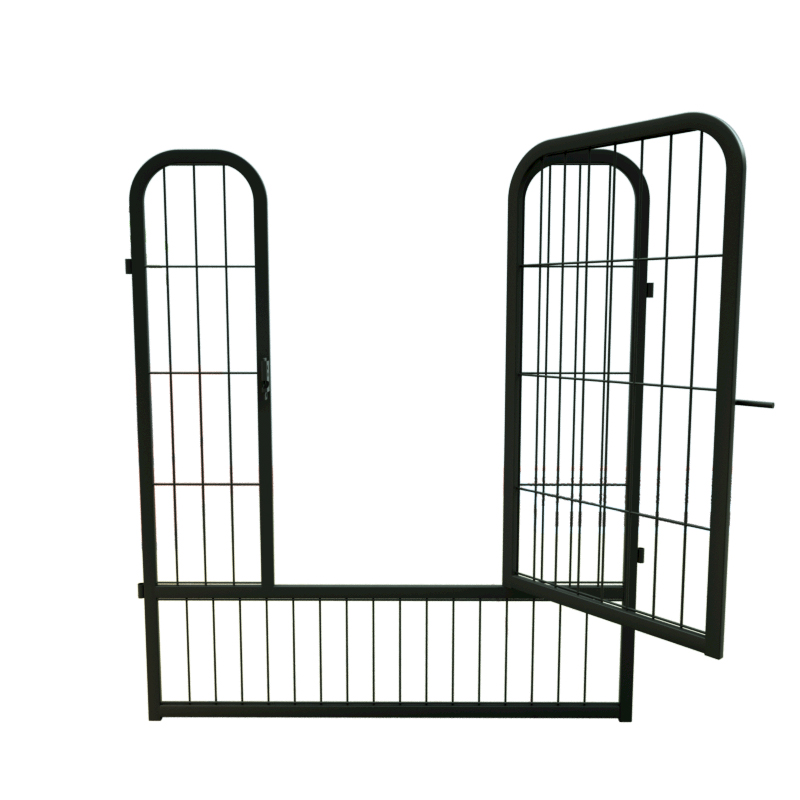 狗围栏围栏栅栏单片室内带门自由拼接插杆不宠物狗狗狗笼子门口 - 图1