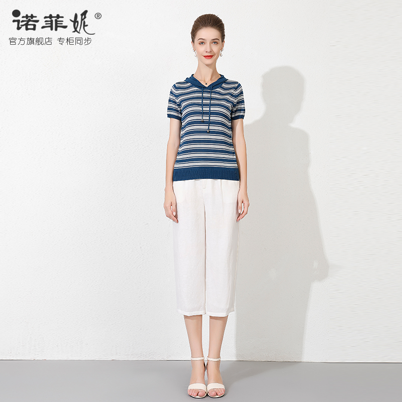 中老年妈妈女装2023夏装新款女t恤 诺菲妮女装T恤