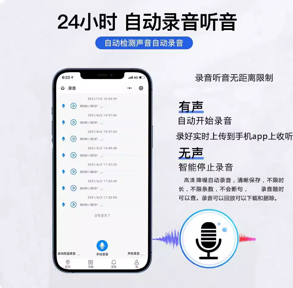 监控听器录音跟踪订位器车载汽车追踪防盗家用手机监视听音器设备-图0