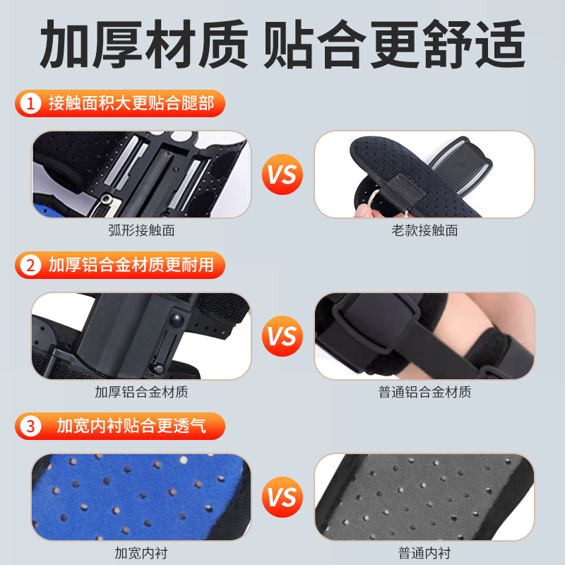 膝关节固定支具可调节膝盖韧带损伤腿部髌骨半月板下肢骨折护具