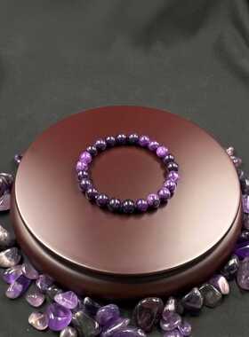 temu希音TK跨境爆款手链紫龙石可调节弹力线手串现货批发
