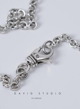 davidstudio925纯银翅膀粗项链