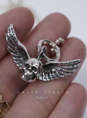 davidstudio925纯银做旧项链