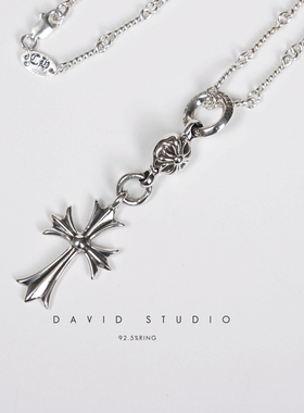 david尅罗心925纯银ins做旧项链