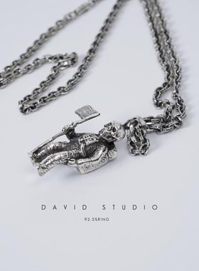 davidstudio925纯银航天员骷髅