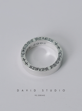 david尅罗心s925纯银光面指环