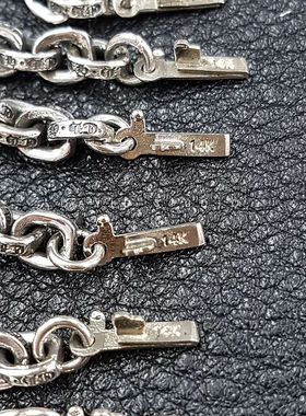 David纯银S925纯银哥特文英文刻字链朋克机车复古风男女款手链