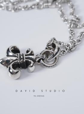 davidstudio925纯银环形童军花