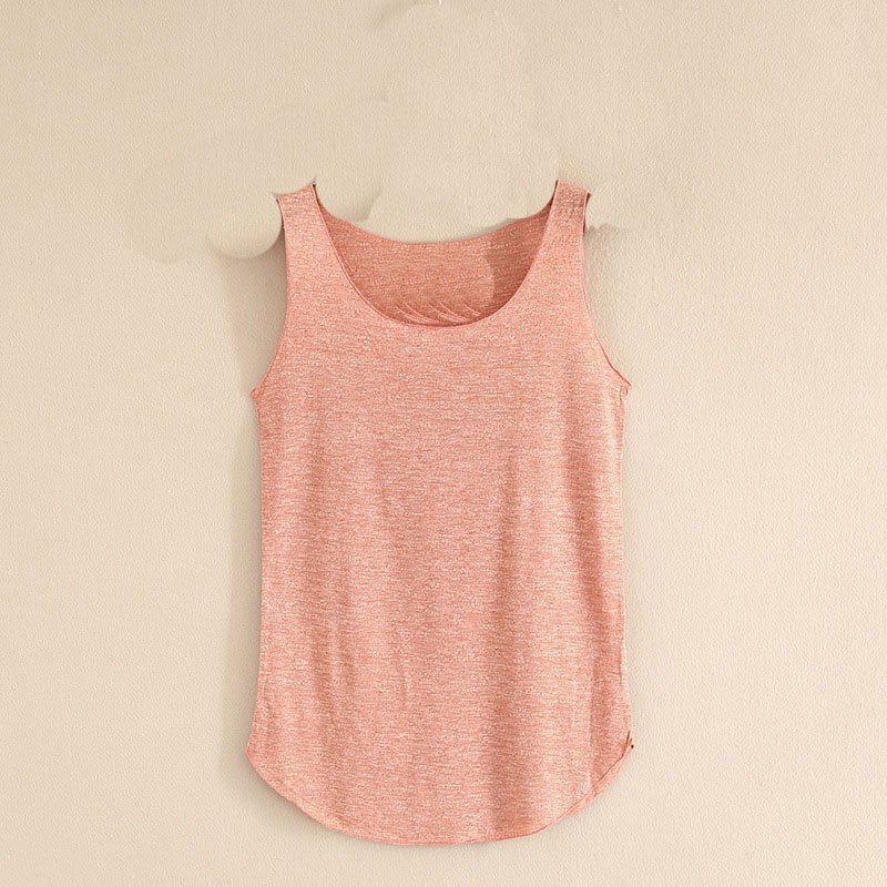 Summer girl slub cotton u vest loose wide shoulder suspender - 图3