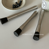 Stainless Steel Mash Juice Crushed Ice Bars and Milk Tea Shop Home With Water Fruits Press Ice Hammer Press Juice Stick Squeeze