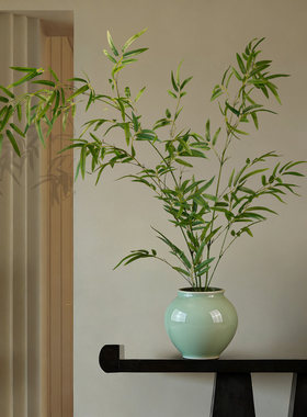 竹子仿真绿植高端轻奢宋代美学禅意摆件新中式餐桌装饰茶室陈列