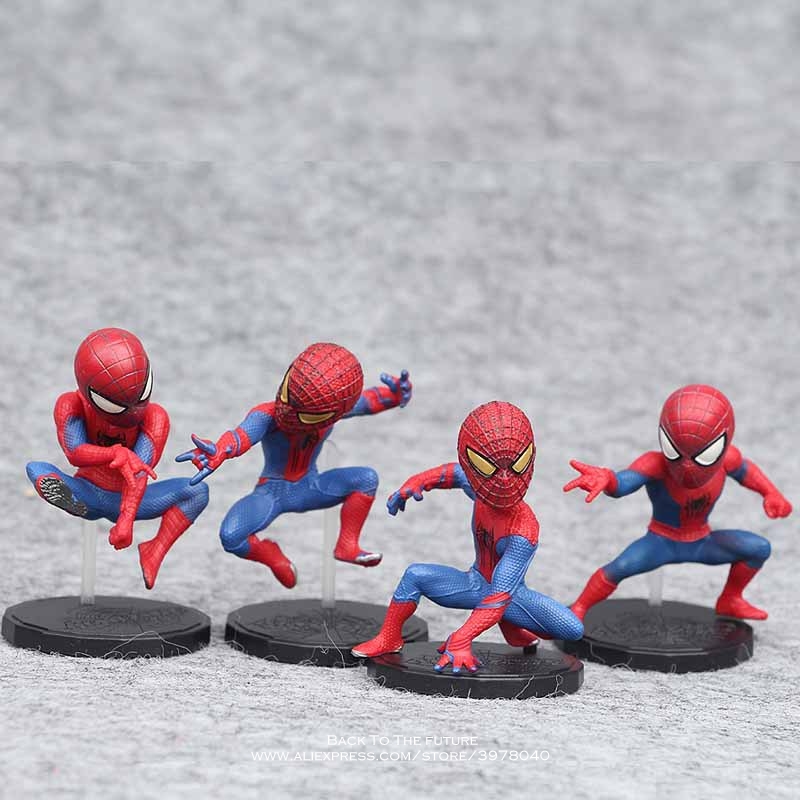 Disney Marvel Avengers spider 6pcs/set 8cm Action Figure Ani - 图3