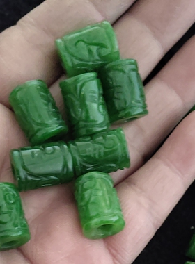 DIY饰品配件干青铁龙雕花金钱筒珠散珠路路通珠子项链坠手链珠子