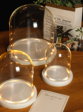 手办防尘罩手办人偶永生花发光