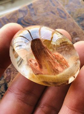 安杰利亚山脉，水晶包裹红兔毛异像景石