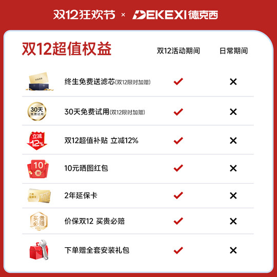 德国德克西净水器家用水龙头过滤器自来水直饮前置厨房超滤净化器