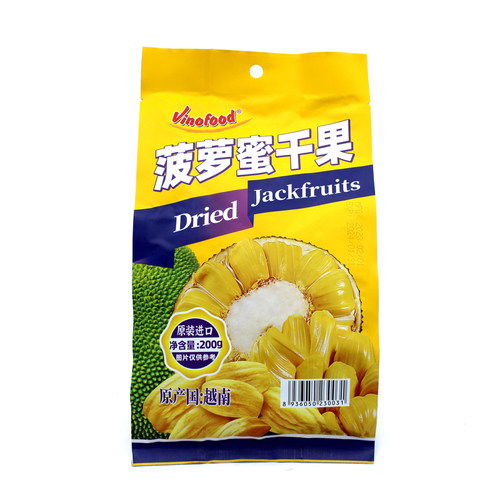 越南进口脱水即食越农菠萝蜜干250g水果干蔬脆片休闲零食特产包邮 - 图0