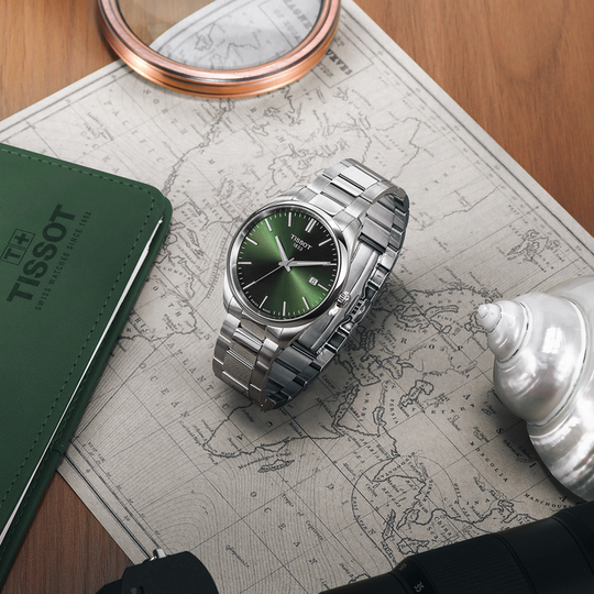 Tissot PR100 series quartz steel band watch men's watch