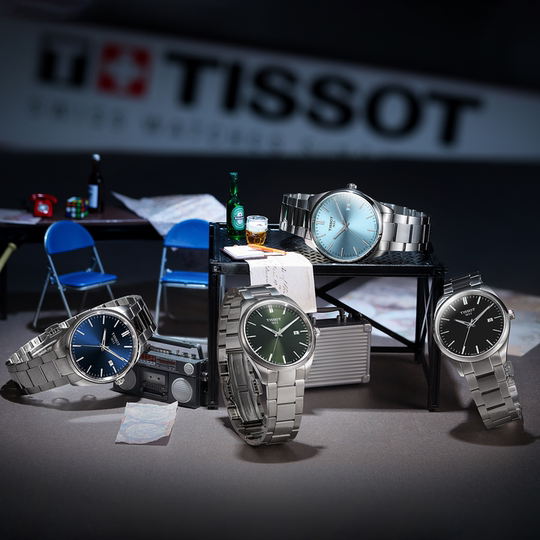 Tissot PR100 series quartz steel band watch men's watch