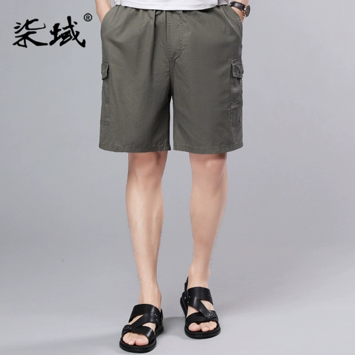 Летние хлопковые штаны, шорты, летняя одежда, для мужчины среднего возраста, 40-50 лет