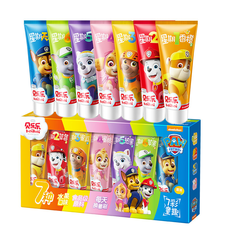 买1赠2！冷酸灵贝乐乐7彩儿童牙膏25gx7支