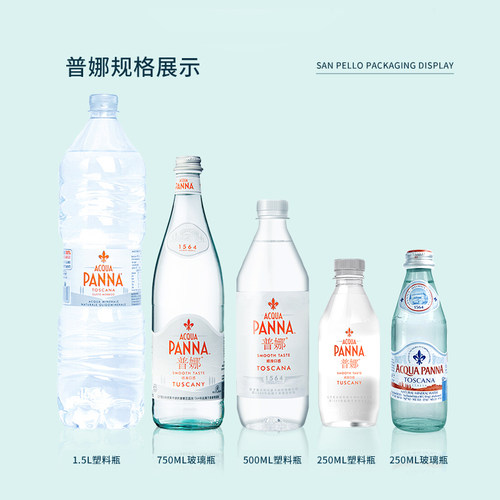 意大利进口PANNA普娜天然矿泉水750ML*12瓶/箱多省包邮-图1