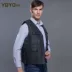 Phần nam trung niên mùa đông Áo len lông cừu sống bằng da cừu Áo vest lông bằng da - Dệt kim Vest