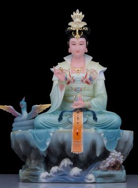 女娲娘娘神像汉白玉大地之母补天女神佛像女娲真身像家用供奉摆件
