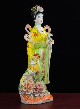 陶瓷凤凰仙子神像凤凰女神九天玄女凤凰姑娘家用供奉摆件