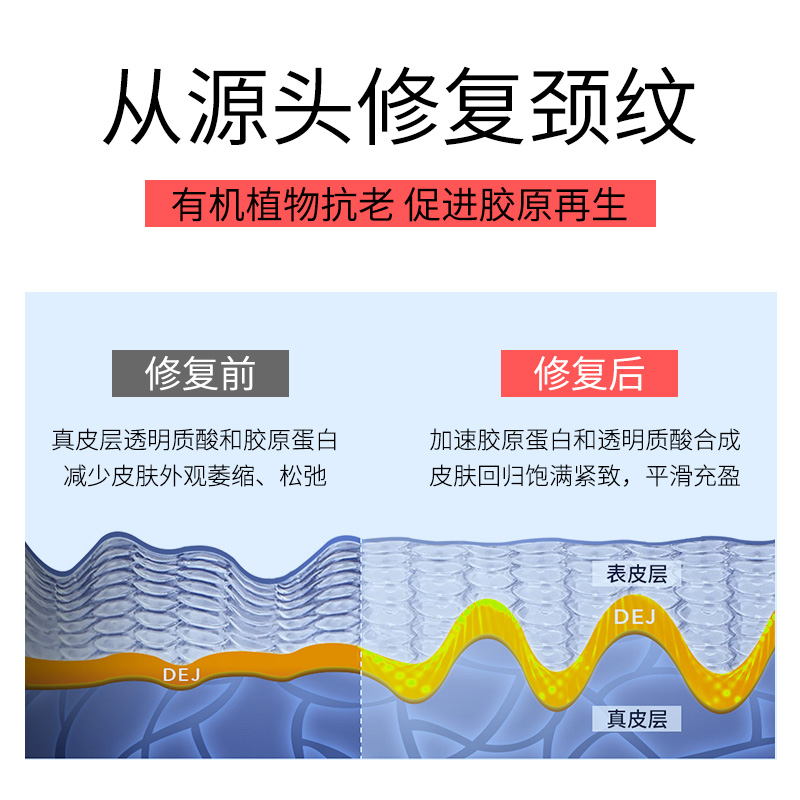 BellaB海外旗舰店小蜜蜂美颈霜颈纹霜去淡化颈纹李佳琦神器颈部护理颈霜提拉紧致2