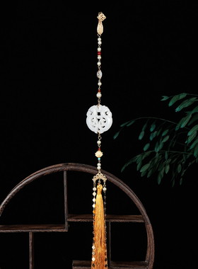 马面裙璎珞烧蓝蝴蝶吊坠项链加长背云菩提流苏 古风汉服配饰