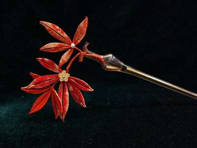良造坊花瓶簪渐变花簪3d打印光敏树脂汉服配饰宋元发饰发簪 虎窝淘