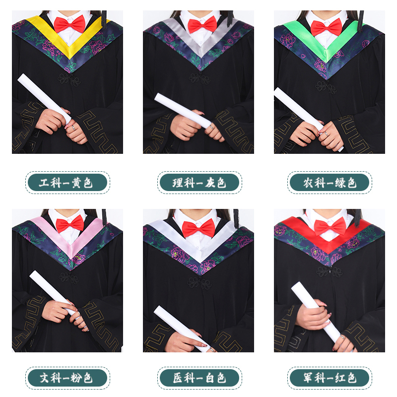 包邮学士服文理工科毕业服学士帽学士学位服垂布毕业礼服硕博士服-图3