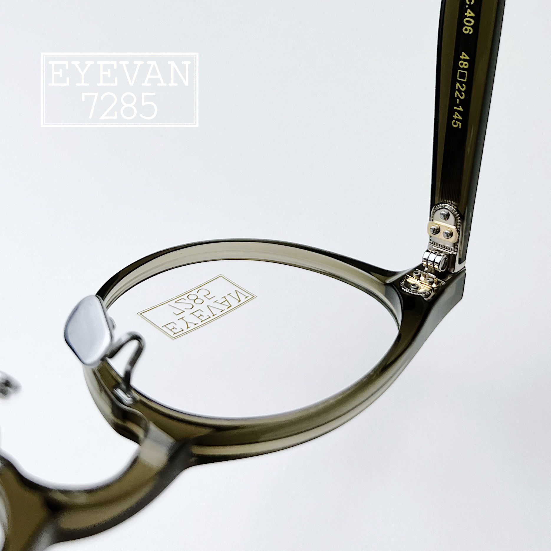 EYEVAN7285日本进口板材手作复古眼镜框陈冠希同款梨形眼镜架332 - 图0