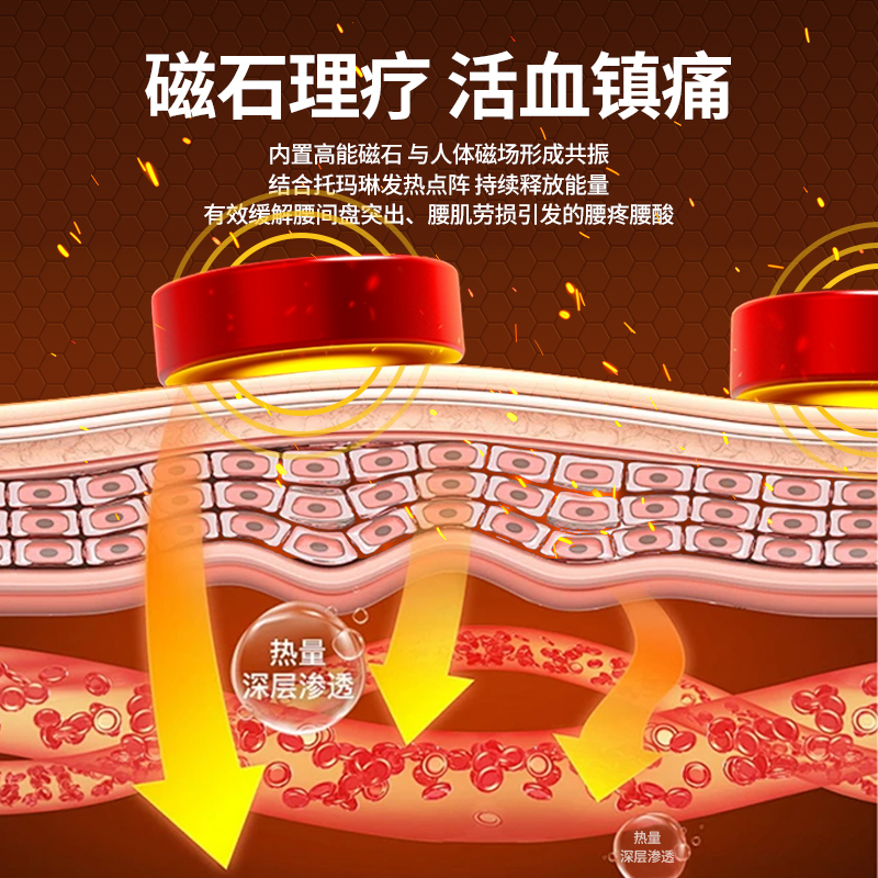 发热护腰带磁石疗自保暖加敷腰间盘突出劳损腰痛医用腰疼专用男女
