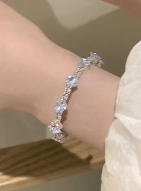 星光闪闪满天星多层叠戴珍珠手链女轻奢小众精致锆石手镯手饰