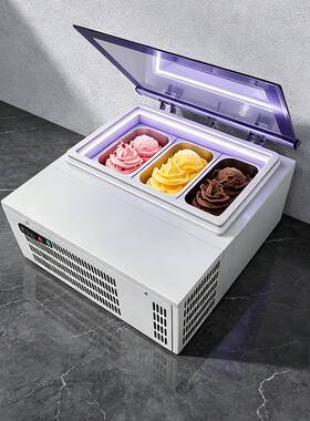 台式冰淇淋展示柜商用小型雪糕冷冻柜摆摊意式挖球冰激凌柜跨境