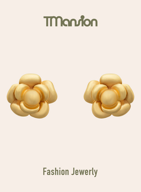 山茶花短项链耳环套装