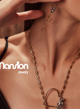 t公馆欧美原创设计18k耳饰别针