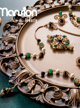 t公馆原创设计师项链天然绿玛瑙