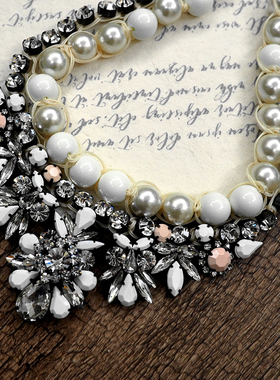 欧美风格手工编织复古捡漏锁骨链